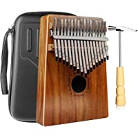 Kalimba 17 Teclas Thumb Piano Madera Maciza Finger Piano Portátil Música Instrumento Marimba con Caja Protección EVA…
